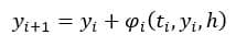 فرم کلی معادله رانگ-کوتا
