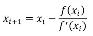 حل معادله به روش نیوتن رافسون