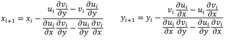 حل دستگاه معادلات غیرخطی به روش نیوتن رافسون