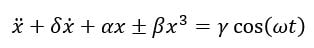 حل معادله دیفرانسیل غیرخطی دافینگ
